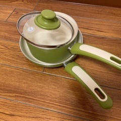 【取引者確定】【特価】グリーンパンセット(フライパン、鍋と鍋蓋)