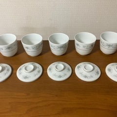 【Noritake（ノリタケ）】蓋付き湯呑み（茶碗蒸し器）5客セット