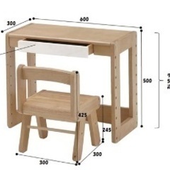 木製幼児机　椅子