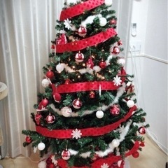  180cm🌲 クリスマスツリー　大型　　　飾り付き