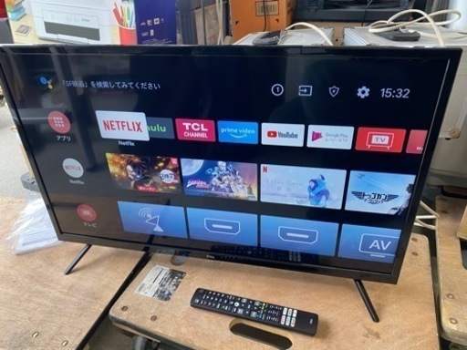 値下☆AndroidTV TCL スマートテレビ 32型 ネット動画 2022年-