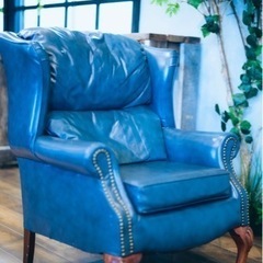 ヴィンテージ シングルソファ NAVY 99,980→値下げ39,990