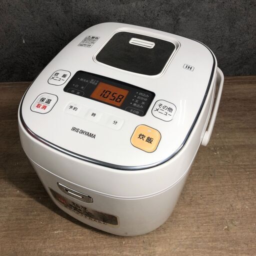 5/1 終 高年式 IRIS OHYAMA アイリスオーヤマ IHジャー炊飯器 ERC-IB10-W-D 2021年製 一升炊き 白 ホワイト 菊TK