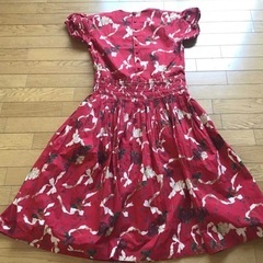 試着のみ 8万購入 ピンクハウス コットン 半袖 ワンピース 赤 