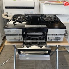 ②【超美品‼️】定価48,180円♪ ノーリツ 2019年製 LP(プロパン)ガス用 ガステーブル コンロ 水なし片面焼きグリル