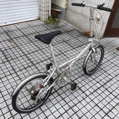 【20インチ折りたたみ】アルミフレーム　6段変速　輪行袋付　グリップ、サドル新品❗️若林自転車　膳所店　SALE中❗️