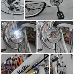 J255☆サビ使用感有り☆軽快自転車☆Mallis☆LEDオート☆6