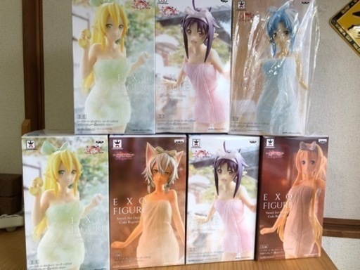 新品・未開封ソードアート・オンライン湯けむりフィギュア アスナ ユウキ アリス等