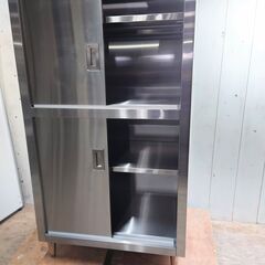 【美品】マルゼン 業務用 ステンレス 食器棚 幅約90cm 食器庫 戸棚 キッチン キャビネット maruzen 菊倉TK