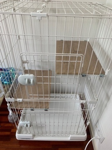 猫用 2段ゲージ ハンモック付きアイリスオーヤマ