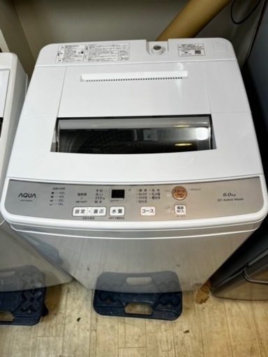【送料無料】AQUA 全自動洗濯機 6.0kg 2022年製
