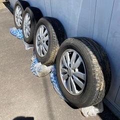 【新品】名古屋帯-セレナ純正ホイール付き　ダンロップサマータイヤ４本