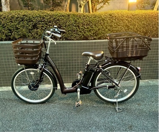 snow様お取引用　美品！ブリヂストン電動アシスト自転車 24インチ★後ろカゴ＆スマホホルダー付き