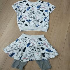 セットアップ　子供服　Ｔシャツ　スカッツ