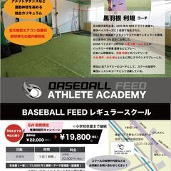 【期間限定受講料割引！】[元プロ巡回コーチ所属・指導]　BASEBALL FEED 小・中学生向け野球スクール！！【川崎市・世田谷区・横浜市など】の画像