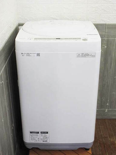 ss4985　シャープ　全自動洗濯機　ES-G7E5　7kg　取扱説明書付き　SHARP　縦型　洗濯機　ホワイト　ステンレス槽　穴なし槽　お湯取りホース付き　ふろ水　プレウォッシュ　ちょっと待って脱水