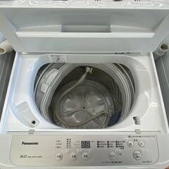 ☆ジモティ割あり☆ Panasonic 洗濯機 6.0kg 19年製 動作確認 