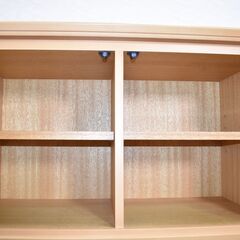 ≪yj642ジ≫Tendo/天童木工 キャビネット 3枚扉 幅180cm/奥行約50cm/高さ約70cm ナチュラルブラウン インテリア/収納家具 50416-03 