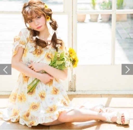 LIZLISA リズリサ　ひまわり柄キャミワンピース LIZ LISA - LIZ LISA ひまわり柄ワンピース♡ の通販 by くるみ