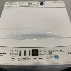 (230427)　ハイセンス　全自動電気洗濯機　HW-E4503　4.5kg　2020年製