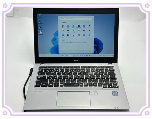 送料無料 保証付 高速SSD 12.5型 ノートパソコン NEC PC-VKL27BZG2 中古良品 第7世代 Core i3 4GB 無線 Bluetooth カメラ Windows11 Office