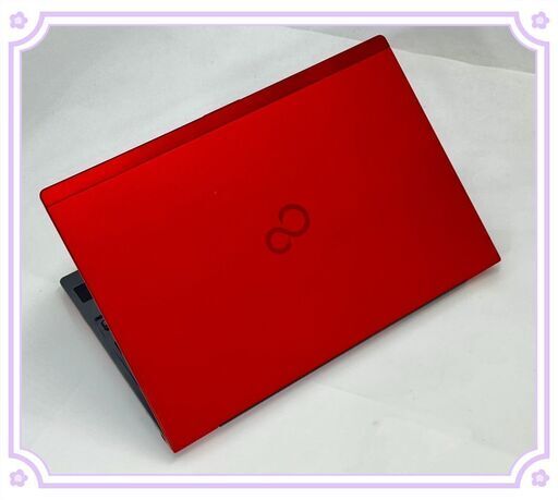 送料無料 保証付 赤色 日本製 高速SSD 軽量薄型 13.3型 ノートパソコン 富士通 U937/R 中古良品 第7世代Core i5 8GB 無線 Bluetooth Office