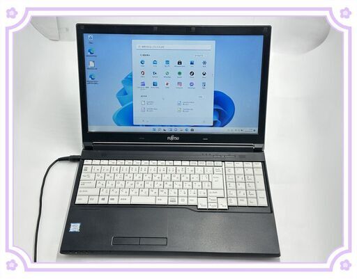 送料無料 保証付 日本製 15.6型 ノートパソコン 富士通 A577/RX 中古良品 第7世代 Core i5 8GB DVDRW Wi-Fi Bluetooth Windows11 Office済