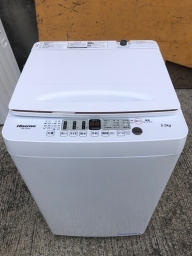 高年式　ハイセンス　全自動洗濯機