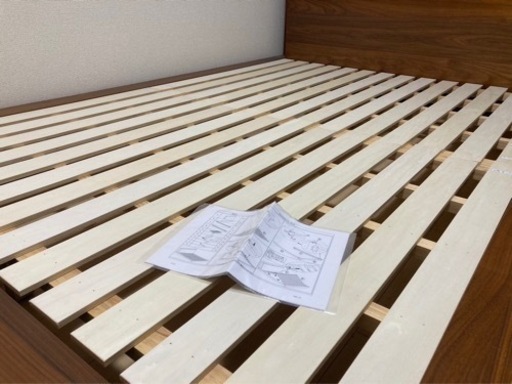 ベッド ダブル ベッドフレームのみ グレージュ 収納付き ds-2423289 fit=scale-down,w=1200