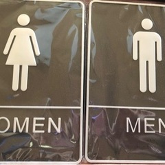 新品トイレの標識 女性用 男性用2点セット