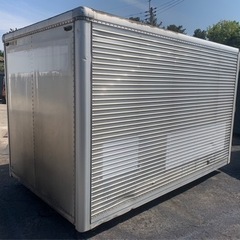 No.711  アルミバン 2ｔ 車  アルミ 箱 バイク 倉庫 トラック コンテナ 米 保管庫 物置 DIY