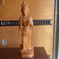 仏像 木彫 仏教美術 高さ 約61cm 木製 骨董品 
