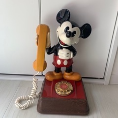 ミッキーマウス　ダイヤル式電話機　
