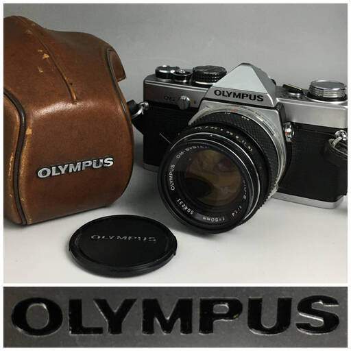 ut4/1 OLYMPUS OM-2 オリンパス フィルムカメラ/レンズ OM-SYSTEM G.ZUIKO AUTO-S 1:1.4 F=50mm 一眼レフカメラ ケース付き