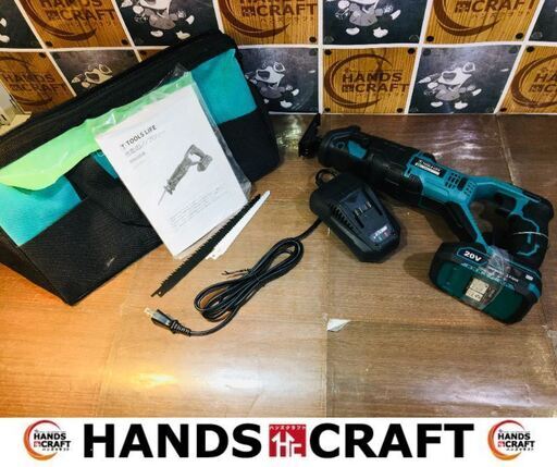 TOOLSLIFE　LCR777-1　レシプロソー　中古品　バッテリー20V/充電器/刃二個/ケース付き　【ハンズクラフト宜野湾店】