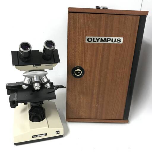KI17/41　OLYMPUS オリンパス 生物顕微鏡 CHBS 取扱い説明書 木箱付き 実習用 顕微鏡 研究 科学 生物 実験 光学 取説 双眼生物顕微鏡