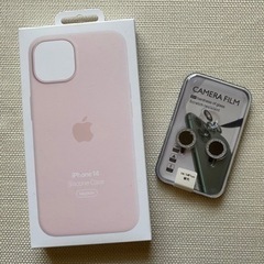 中古　iPhone14シリコンケース　純正（チョークピンク）