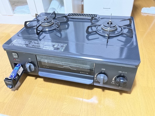 2口ガステーブル（水なしグリル付き）