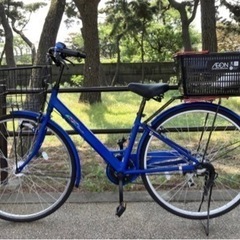27インチ6段変速自転車／美品／ブルー