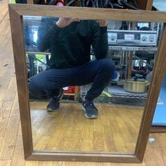 No 5565 鏡 木製で出来た鏡です！ レア品 【リサイクルシ...