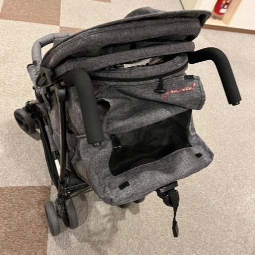 2人乗りベビーカー キンダーワゴン（グレー）