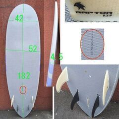 サーフボード ダイアモンドヘッド サイズ6.0 6\'0 約182×52cm パフォーマンスシリーズ 紫系 フィン付き マリンスポーツ ☆ PayPay(ペイペイ)決済可能 ☆ 札幌市 豊平区 平岸