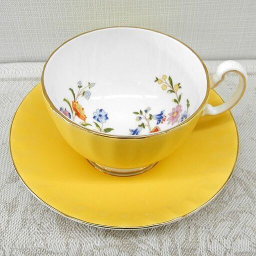 Aynsley エインズレイ コテージガーデン ティーカップ＆ソーサー イエロー 札幌 西区 西野