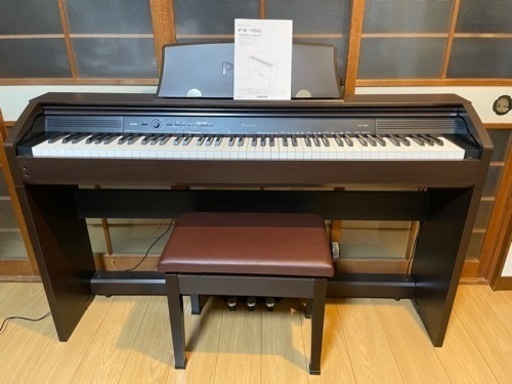 高年式美品2017年製 Casioカシオ　電子ピアノ　 Privia PX-760BN  　88鍵盤