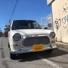 【土日限定】ダイハツ　ミラジーノ　パールホワイト　人気モデル　車...