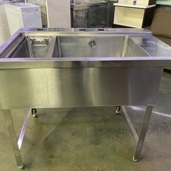 1槽シンク ゴミ籠付き 1050x700x840