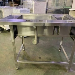 1槽シンク　ゴミ籠付き　1050x700x840