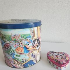 ディズニー お菓子の空き缶２つ