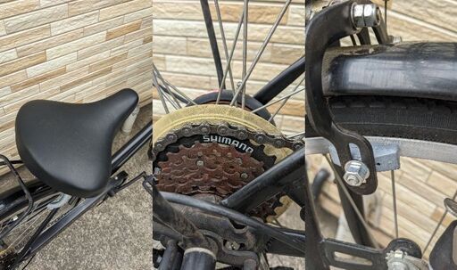 自転車 中古自転車 6段変速 27インチ （LEDライト） 軽整備済み 安い 