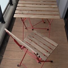【値下げ】IKEA テルノー ガーデンテーブル＆チェア